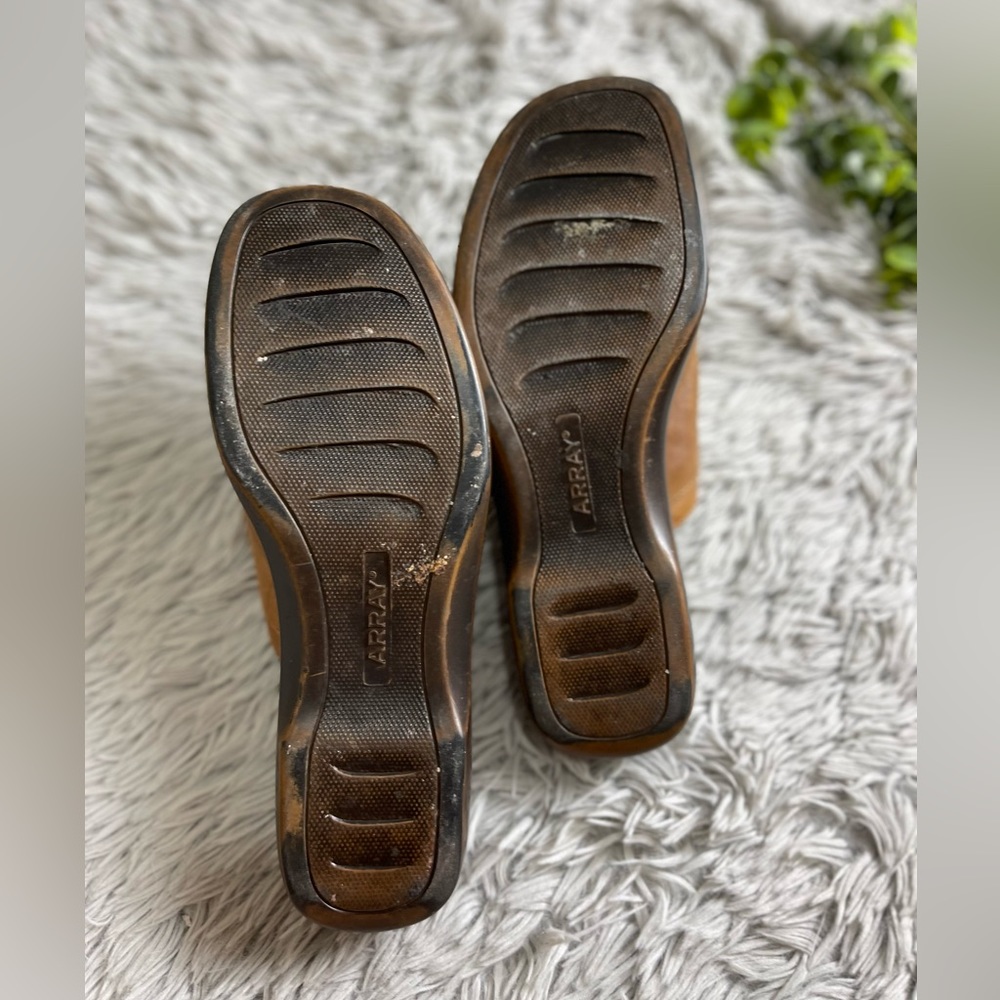 Array Chorus Tan Leather Clog Size 7.5 - image 4